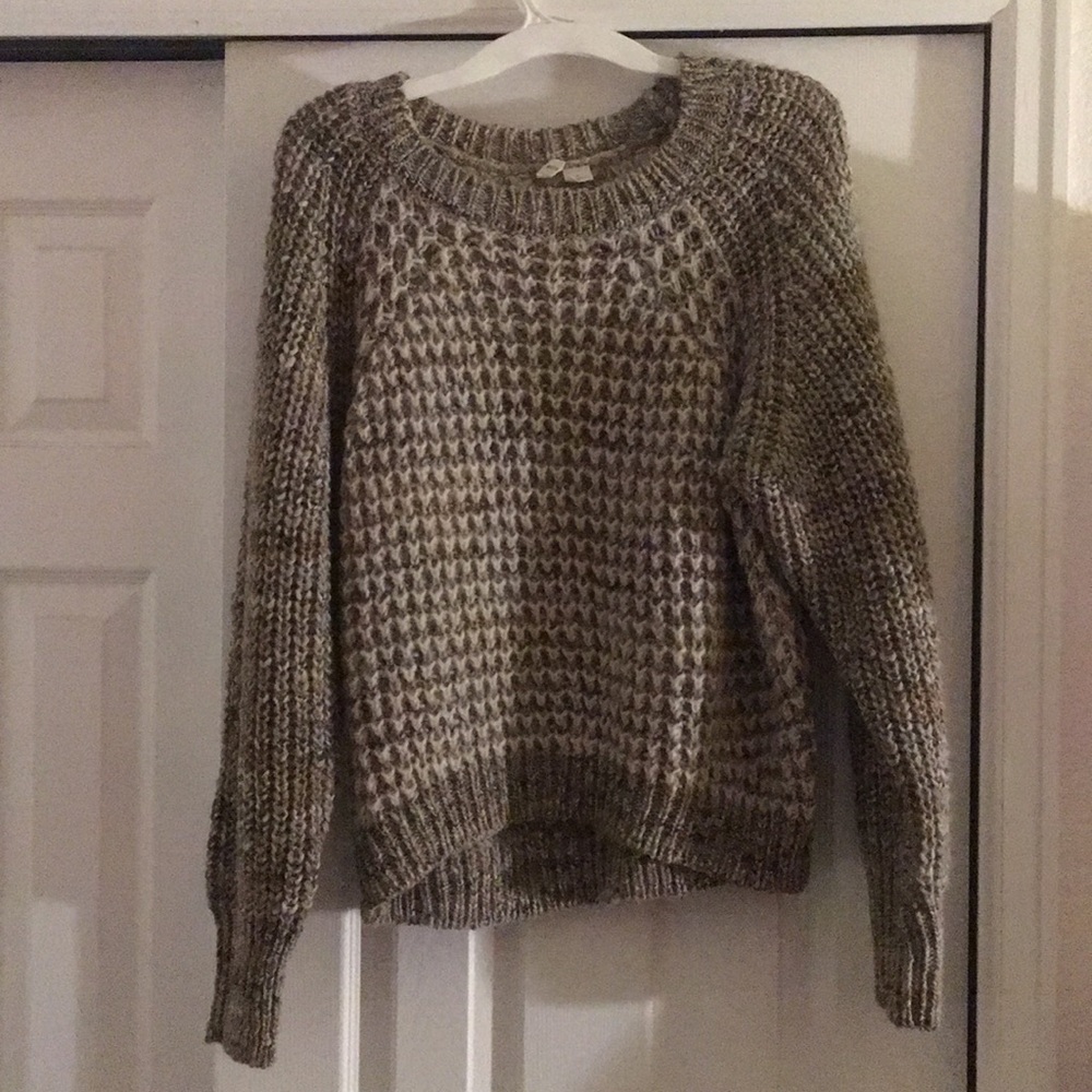 Chunky knit crew neck sweater